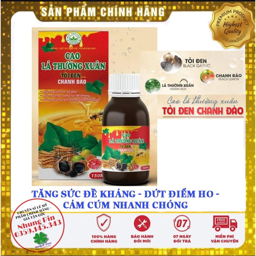CAO LÁ THƯỜNG XUÂN TỎI ĐEN CHANH ĐÀO G24