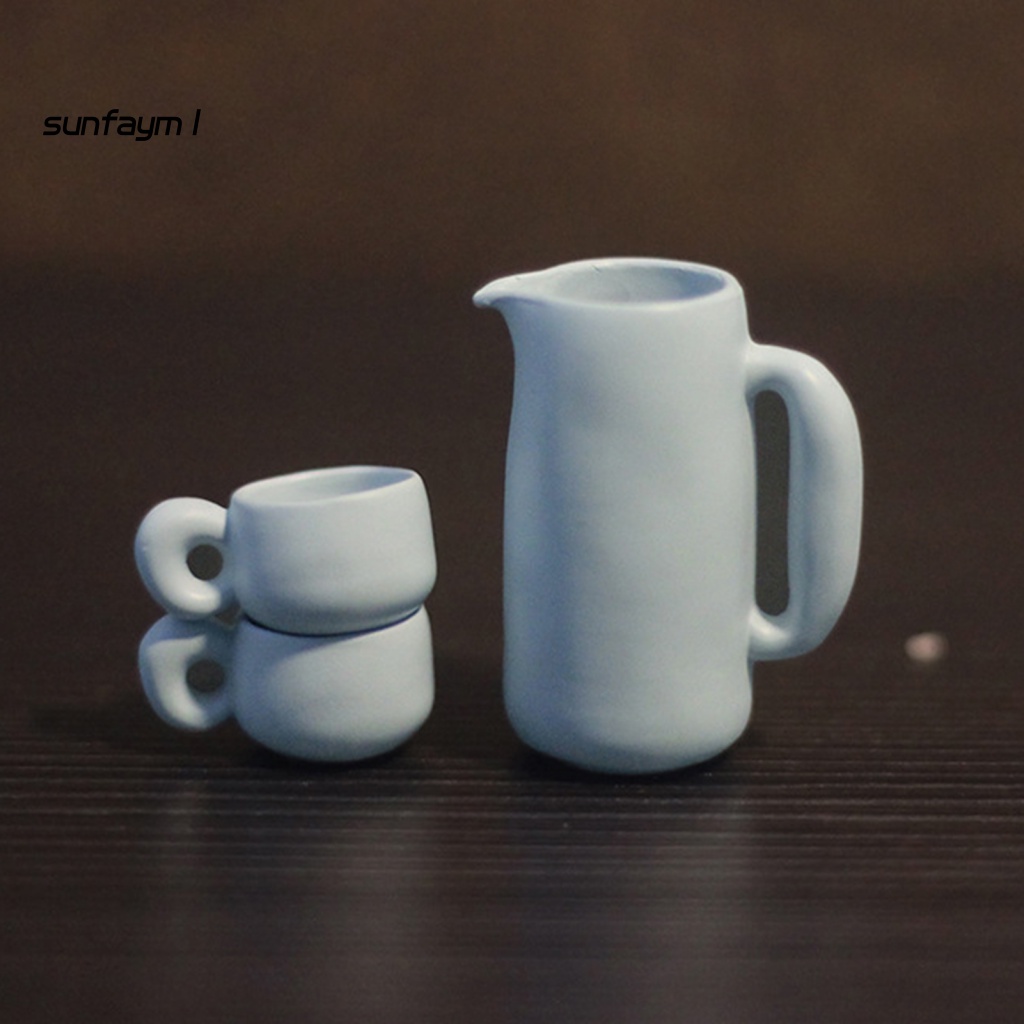 Sunfa 1 Bộ Ly Trà Ba Chiều Không Mùi Trang Trí Nhà Búp Bê Thu Nhỏ