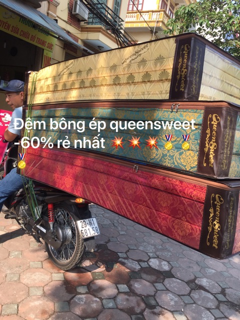 Đệm bông ép Queensweet Hàn Quốc (1,6m x2m x5cm ) rẻ nhất ❤️