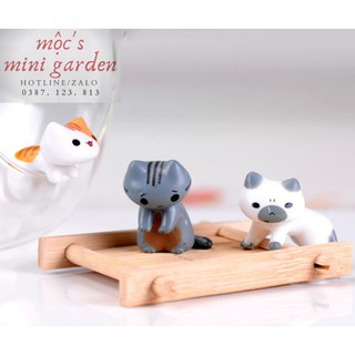 Tiểu cảnh mini_Mèo đốm cáu khỉnh_ME823