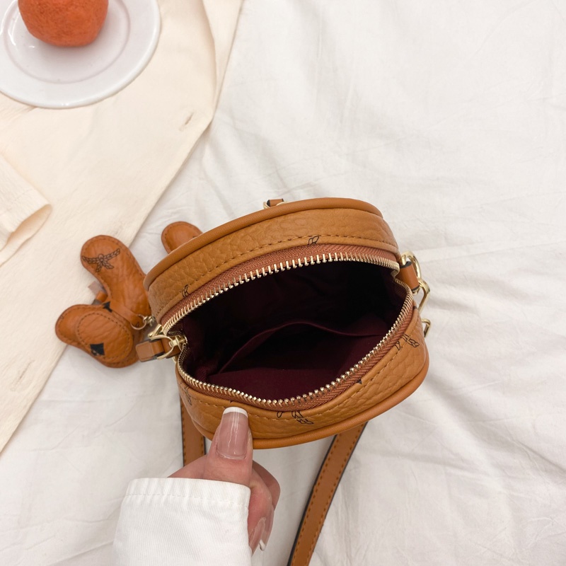 Túi IELGY đeo chéo dáng vuông nhỏ in họa tiết thời trang Hàn Quốc