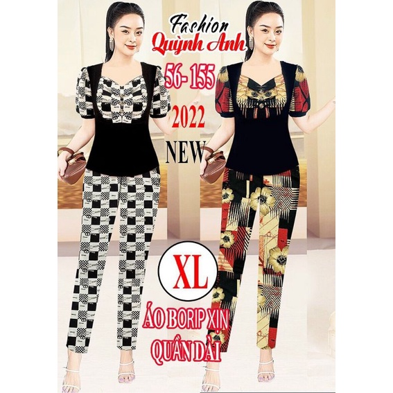 Bộ Quỳnh Anh áo borip xịn phối mango cao cấp