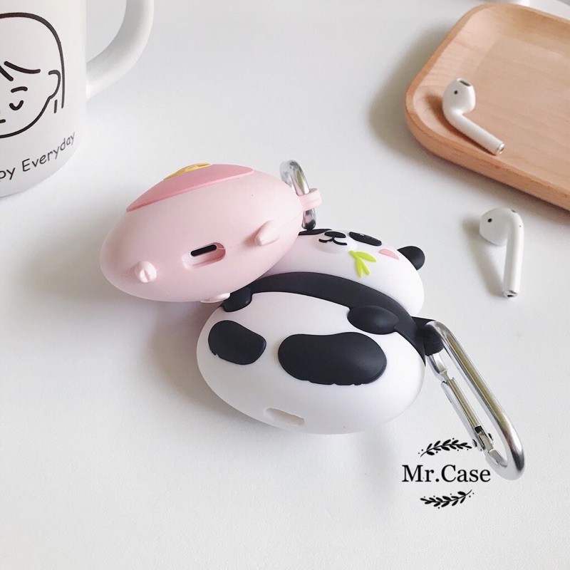 Case Airpods 1/2 Vỏ Ốp Đựng Tai Nghe Heo Vương Miệng/Gấu Panda