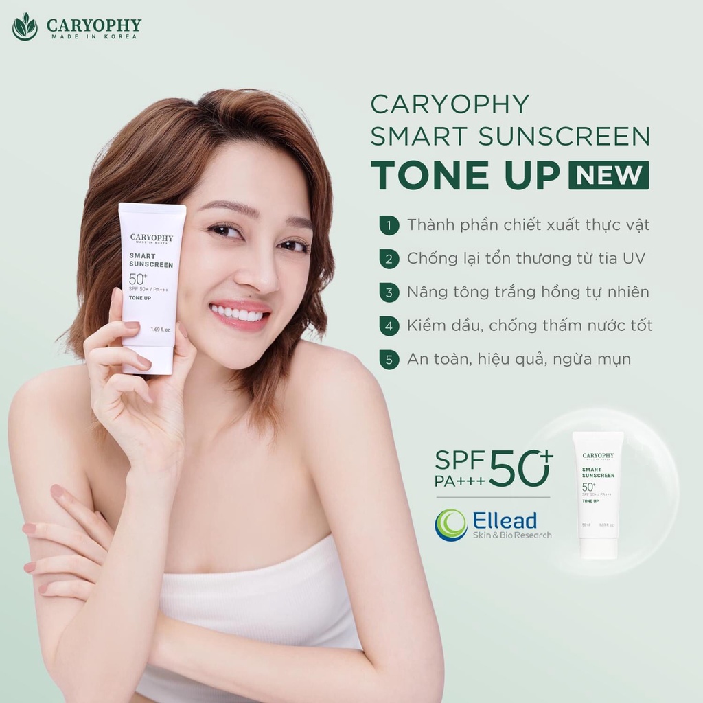 Kem chống nắng ngừa mụn Caryophy Smart Sunscreen SPF50+/PA+++ 5ML