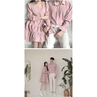 Áo Váy đôi dễ thương hàng cao cấp baby doll hồng