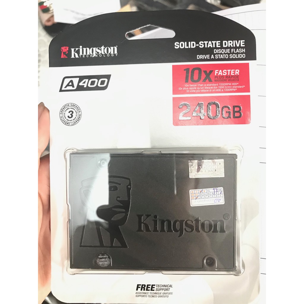 Ổ cứng SSD Kingston A400 120Gb 2.5&quot; SATA 3.0 6Gb/giây (SA400S37/120G) - Hàng chính hãng