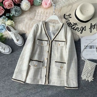 Áo khoác vải tweed