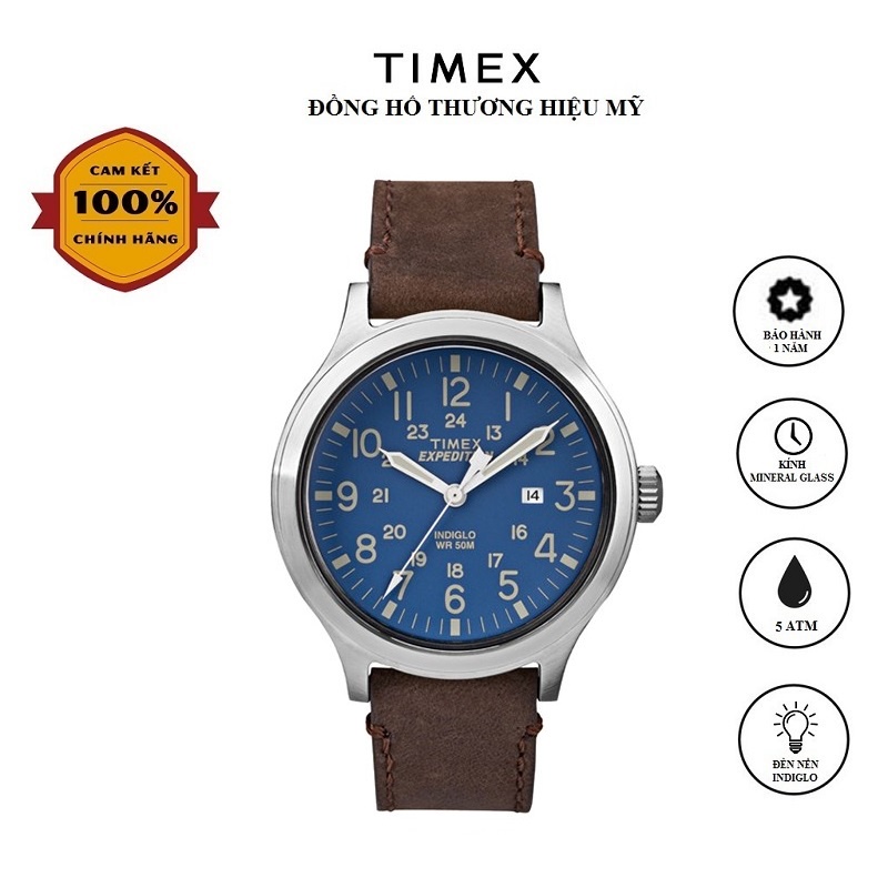 Đồng hồ nam Timex Expedition TW4B06400 Dây nâu đậm
