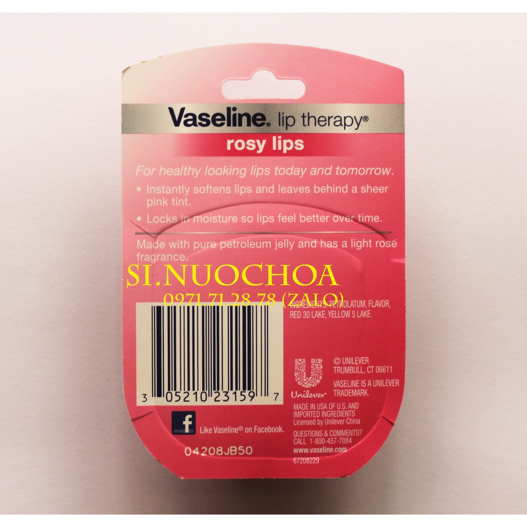 Son Dưỡng Môi Vaseline Lip Therapy 7g Của Mỹ
