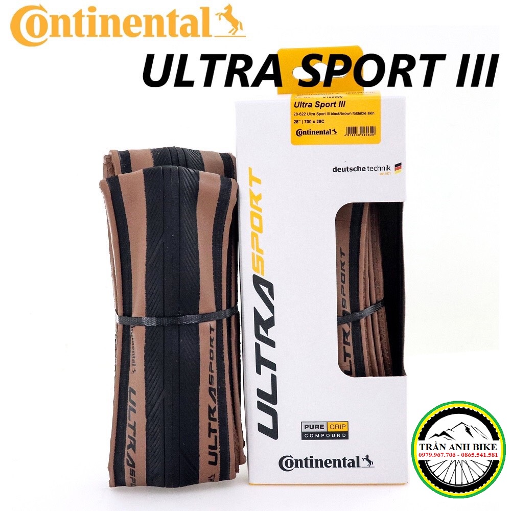 Lốp  gấp xe đạp Continental Ultra Sport 3 700x23C/ 700x25C / 700x28C - 1 Chiếc