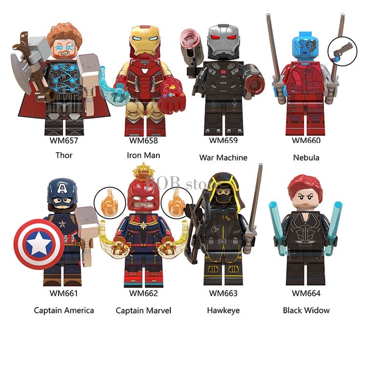 UK 8pcs Kid jouets LEGO Marvel Avengers Super Hero Mini Figures Hulk Batman Series 