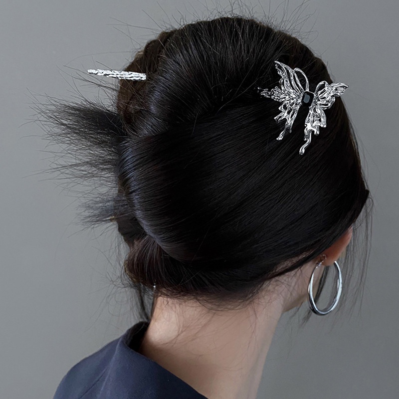 Trâm Cài Tóc Hình Bướm Bằng Kim Loại Phong Cách Trung Hoa Cổ Điển Dành Cho Nữ