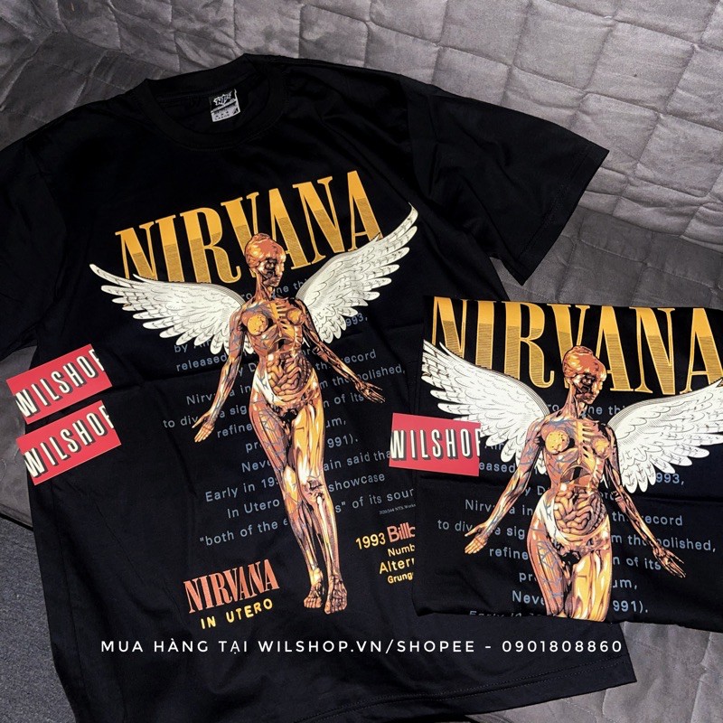 (M, L, XL) ÁO NIRVANA - ROCK BAND TEE - ÁO THUN ÁO PHÔNG NHẠC ROCK | BigBuy360 - bigbuy360.vn