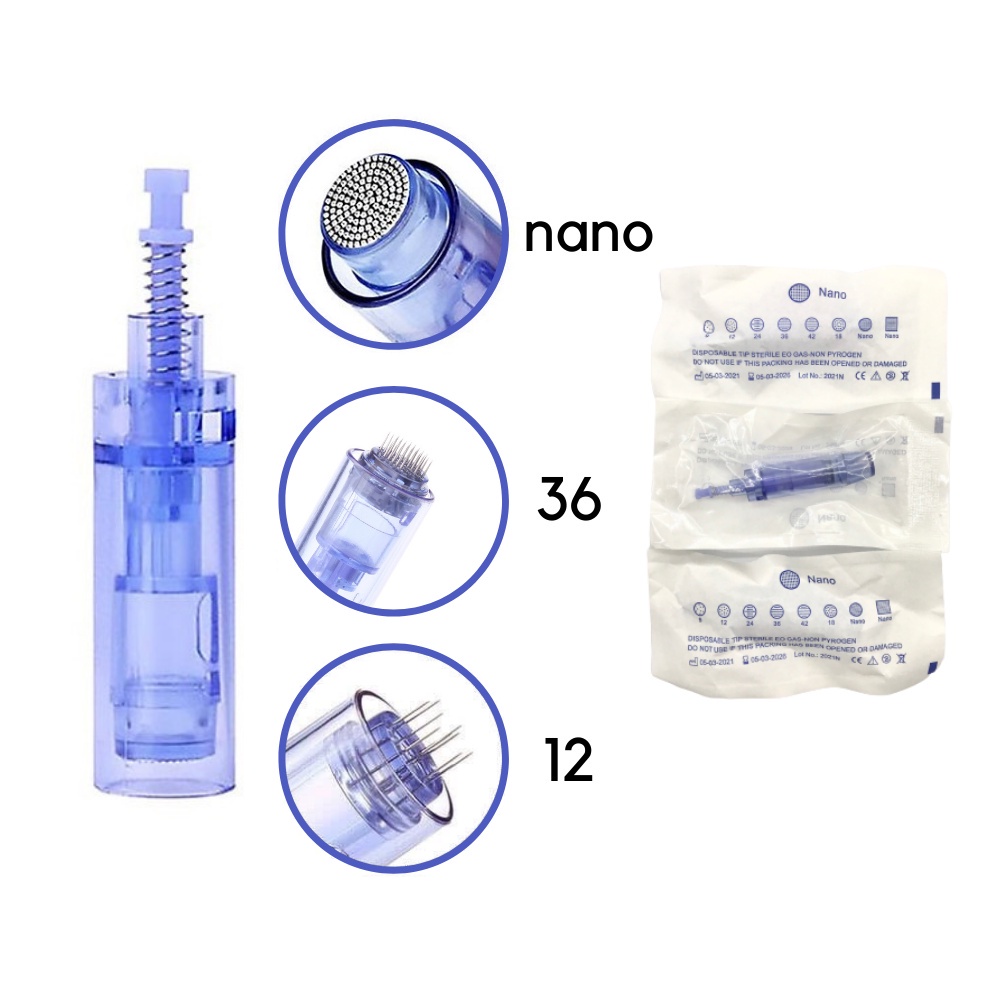 Kim Nano Cấy Tảo Đầu Cấy Nano Xanh Đầu Kim Máy Dr.Pen Loại Tốt Siêu Bền