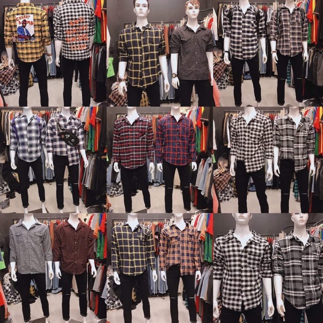 Áo sơ mi flanel unisex