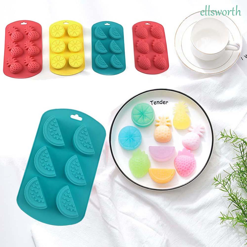 Khuôn Silicon Làm Bánh Tạo Hình Quả Dâu Tây / Dứa / Trái Cây Dễ Thương