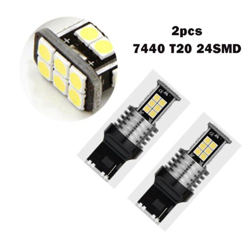 Đèn Led T20 7440 Dùng Thay Thế Xi Nhan, Đèn Lùi, Đèn Chiếu Hậu, Báo Rẽ Cho Xe Máy, Xe Ô Tô 24 Mắt Chip 3030