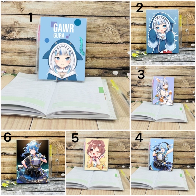 Sổ tay hololive tặng kèm bút  sổ tay gawr gura/sổ tay vtuber hololive a6