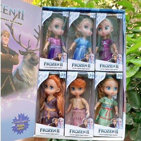 [Ảnh thật] Bộ đồ chơi cho bé gái 6 búp bê elsa anna frozenII