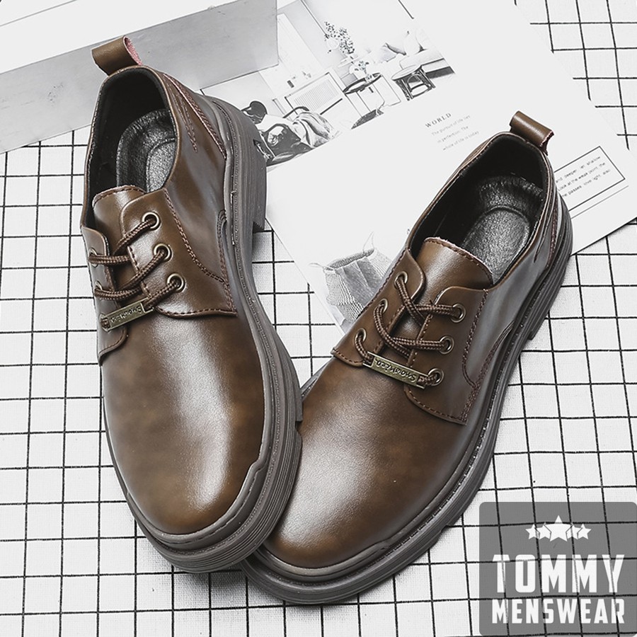 Giày Tây Nam Da Bò Đế Khâu - TẶNG TẤT - Giày Đốc Nam Cao Cấp Trẻ Trung Lịch Lãm GNK155