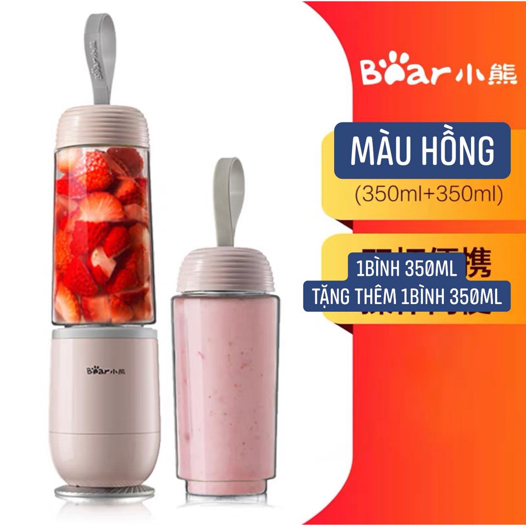 Máy Xay Sinh Tố Cầm Tay Bear LLJ-D04B1- Máy Say Hoa Quả Mini Say Cực Nhanh