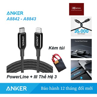 Cáp ANKER Powerline + III Usb-C to Lighting Thế hệ 3 - Mã A8842 A8843 thumbnail