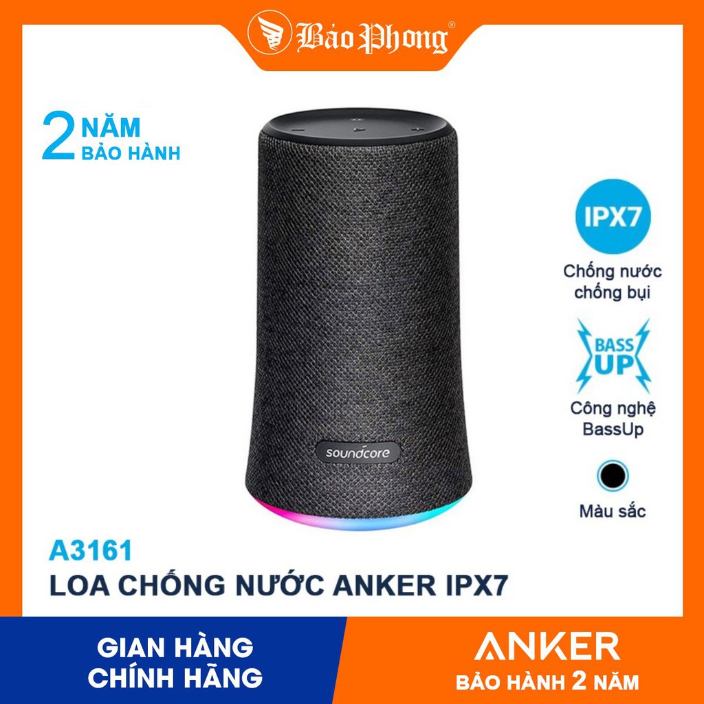 Loa chống nước ANKER A3161 12w IPX7 và ANKER 20W A3165 để bàn văn phòng gia đình nhỏ gọn nhẹ đẹp bền