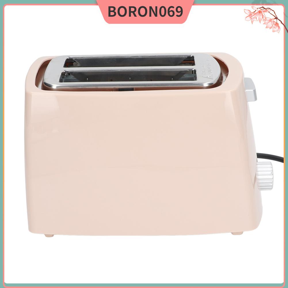 Boron069 Máy nướng bánh mì 2 lát Làm nóng nhanh làm hồng tự động dừng phun với khay có thể tháo rời cho quán cà phê gia đình EU Plug 220
