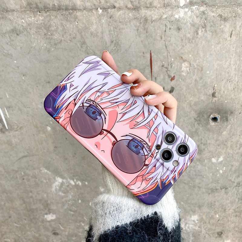 Ốp điện thoại hình anime Jujutsu Kaisen Gojo Satoru cho iPhone 12 12 Pro Max X Xs Max XR SE2 78Plus 11 Pro Max