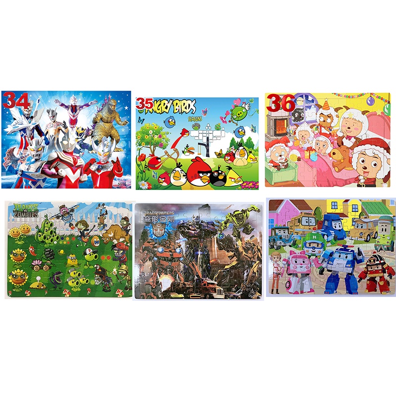 [Mã LIFE20KALL giảm 10% đơn 50K] Tranh Xếp Hình 60 Mảnh Nhiều Mẫu Mới Khung Bảng Gỗ Cho Bé 1-10 Tuổi
