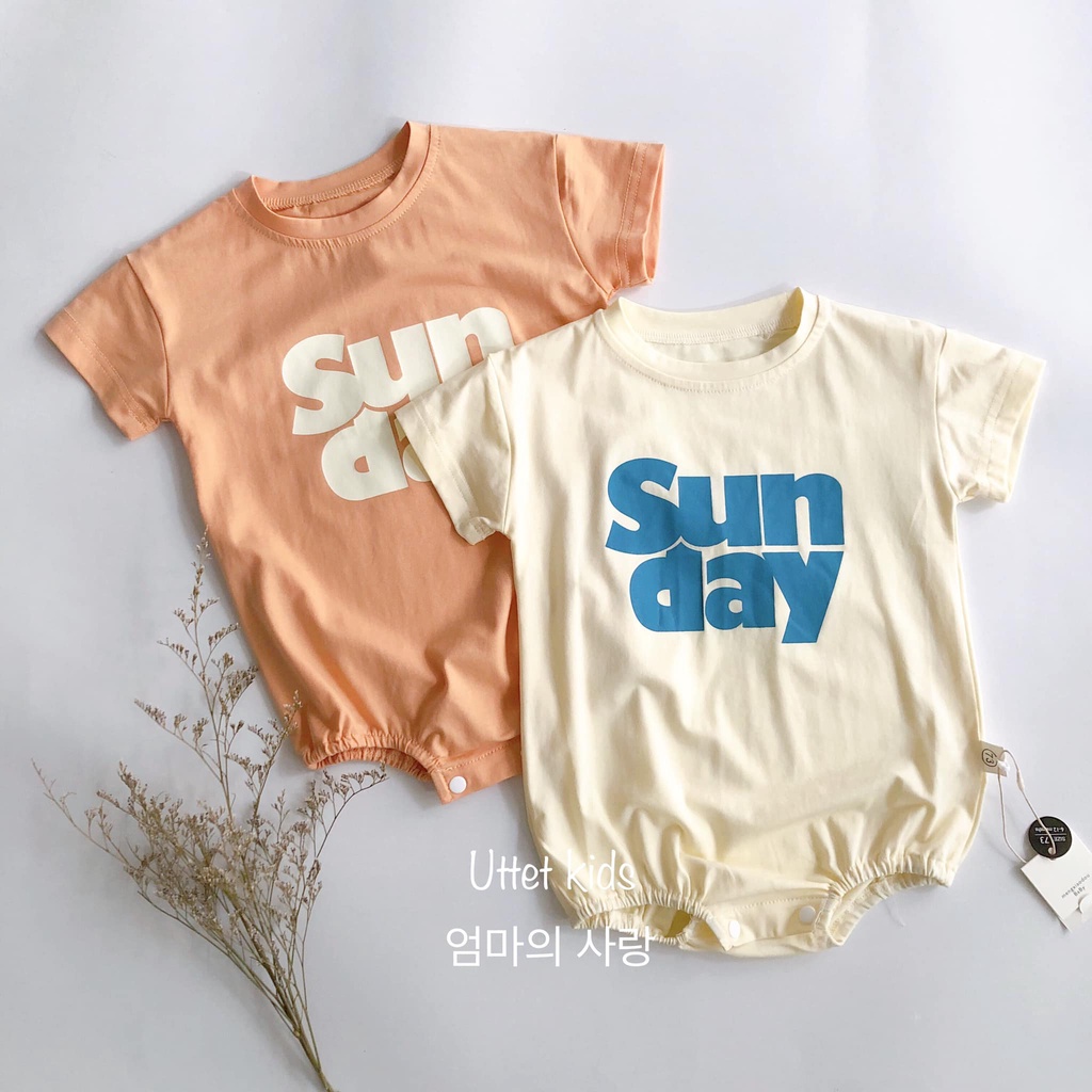 [Ảnh thật] JUMPSUIT SUN DAY HÀN QUỐC DÀNH CHO BÉ GÁI VÀ BÉ TRAI TỪ 6 THÁNG ĐẾN 12 THÁNG CHỤP HÌNH RẤT ĐẸP