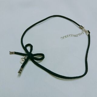 Vòng Choker Nơ Chuông Đen