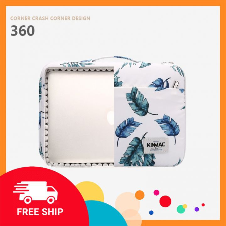 Túi chống sốc laptop ⚡𝗙𝗥𝗘𝗘 𝗦𝗛𝗜𝗣⚡ Túi đựng laptop, hoạ tiết Mẫu Lá Chuối, có tay cầm, vô cùng tiện lợi