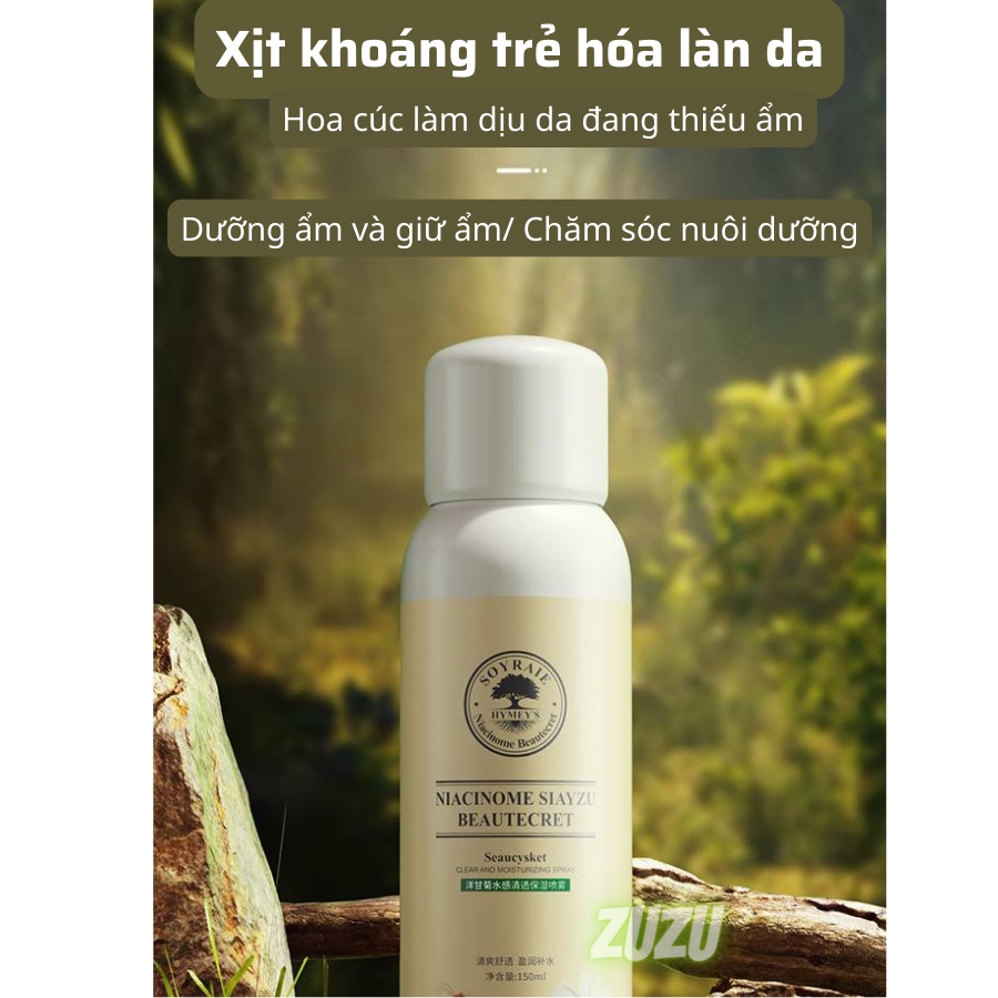 Xịt Khoáng Hoa Cúc Cân Bằng Da Dưỡng Sáng Da, Làm Dịu Da Tức Thì 150ml Zu Cosmetics