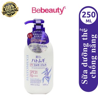 Sữa Dưỡng Thể Chống Nắng Hatomugi SPF31 PA+++ Nhật Bản, 250ml