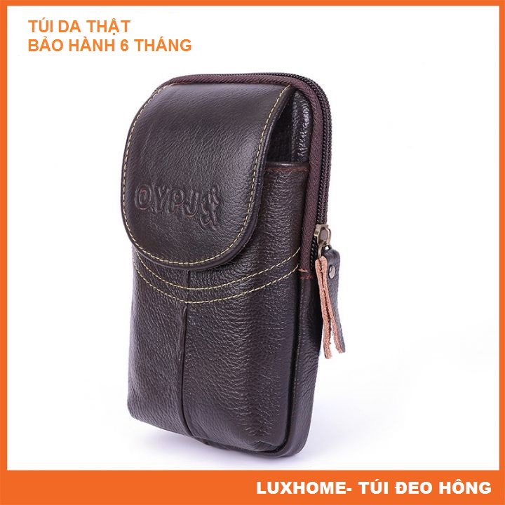 Túi Đeo Hông Đeo Thắt Lưng Đựng Điện Thoại Da Thật T08