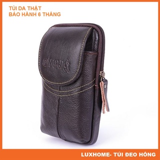 Túi Đeo Hông Đeo Thắt Lưng Đựng Điện Thoại Da Thật T08