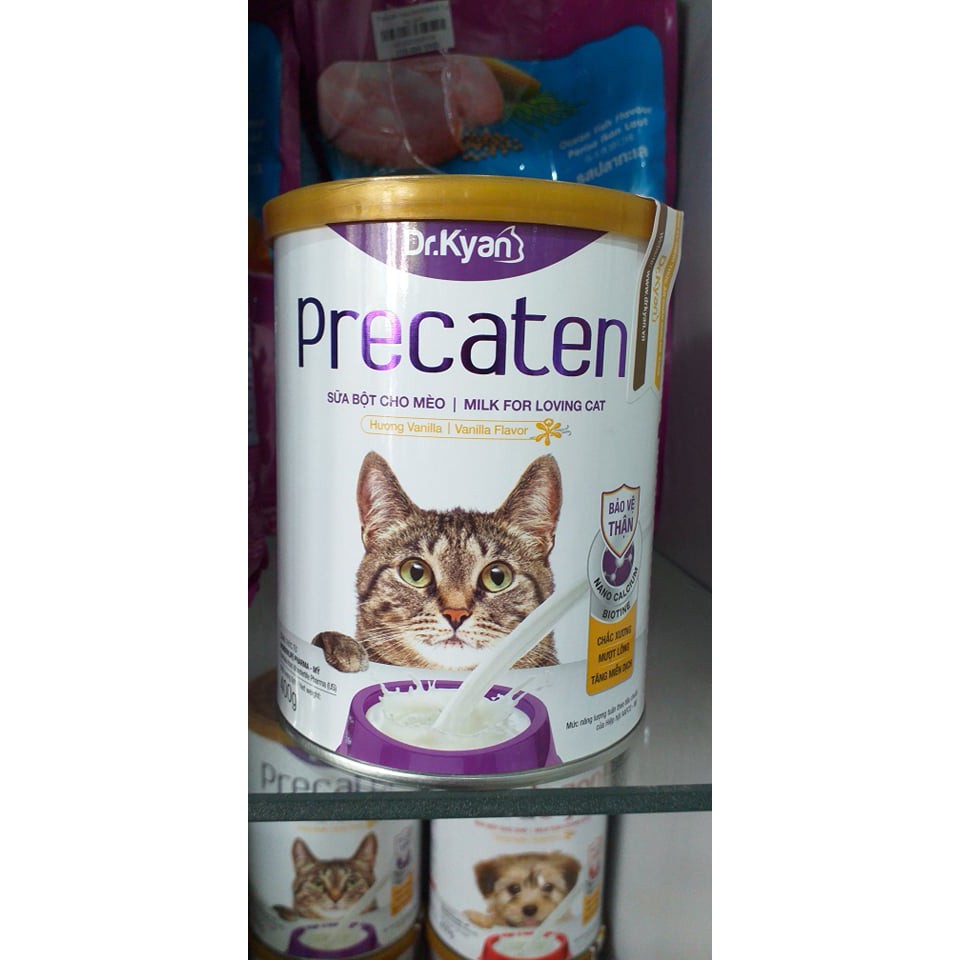Sữa bột cho chó con lon to 400 g thương hiệu precarten