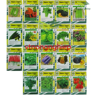 Hạt giống rau, củ, quả, thương hiệu Nam Việt, gói từ 2-50g, tỷ lệ nảy mầm cao, kháng bệnh, năng suất, chất lượng tốt, 2