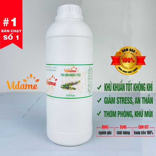 [TRỢ GIÁ] 1lít tinh dầu hương thảo VIDAME  tươi mát thơm phòng - HÀNG CÔNG TY nhập khẩu ẤN ĐỘ có kiểm định COA
