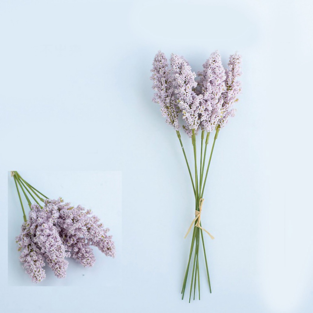 Bó 6 nhánh hoa Oải hương nhân tạo trang trí nội thất đẹp mắt