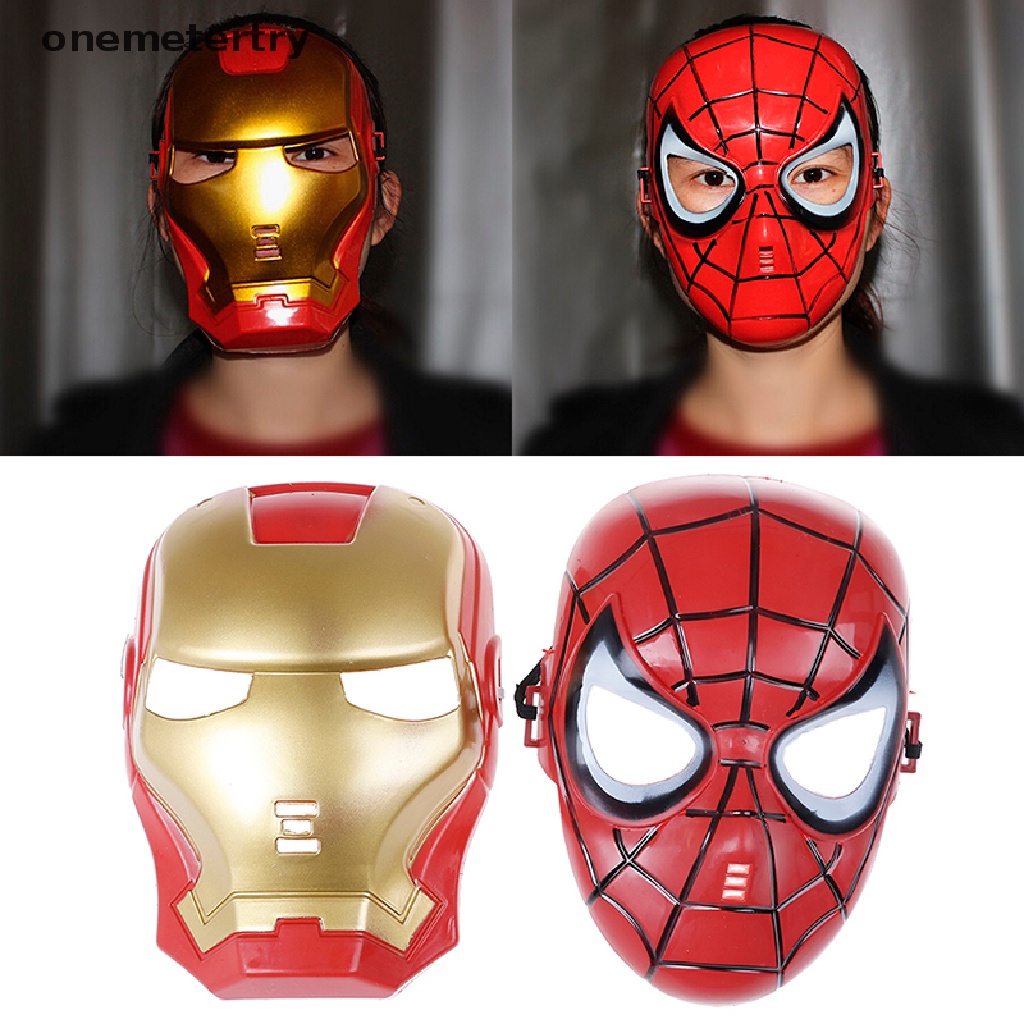 1 Mặt Nạ Siêu Anh Hùng Avengers Spiderman Iron Man Mới Lạ Cho Trẻ Em & Người Lớn