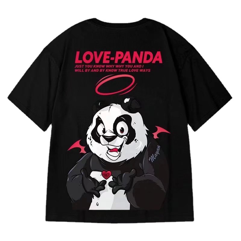 Áo Thun Tay Ngắn Dáng Rộng In Họa Tiết Hoạt Hình Phong Cách Hip Hop Hàn Quốc Thời Trang Mùa Hè Cho Nam Và Nữ M-8XL