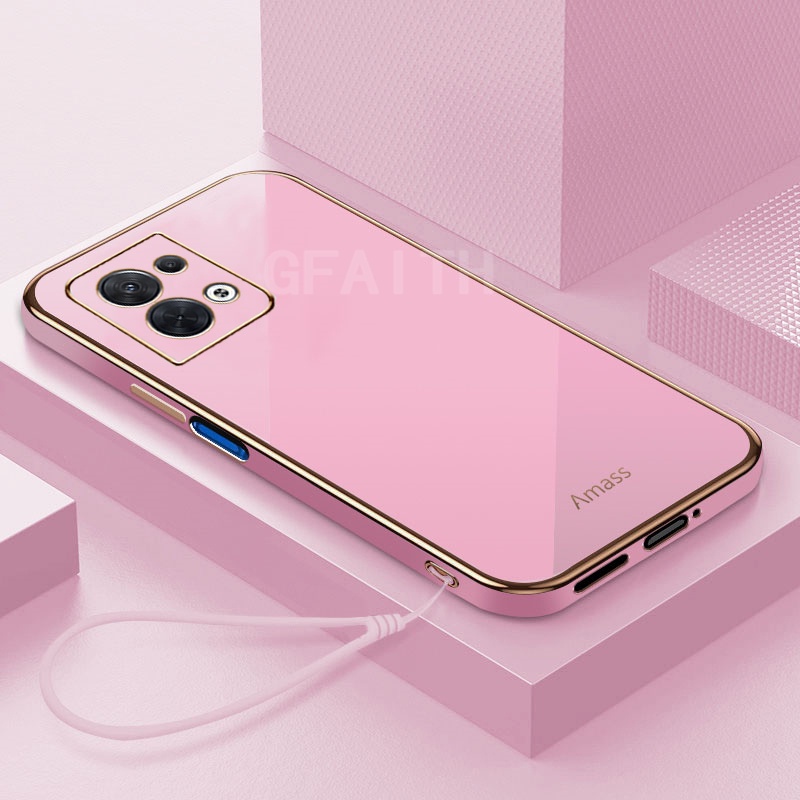 Ốp Điện Thoại Dẻo Nhiều Màu Kèm Dây Đeo Tay Cho OPPO Reno 10 10Pro 9 Pro + / Reno 9 Pro 5G 8T C55 A1 A17 A58