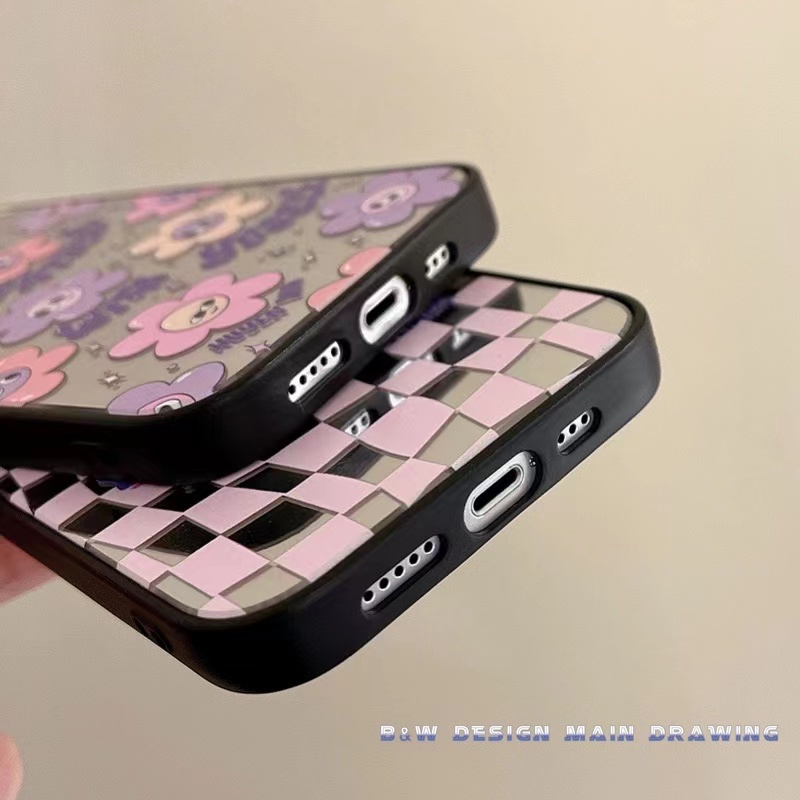 Ốp Điện Thoại Acrylic Chống Sốc Tráng Gương Hình Hoa Cho iPhone 13 12 11 Pro MAX IX XS MAX XR 6 7 8 Plus