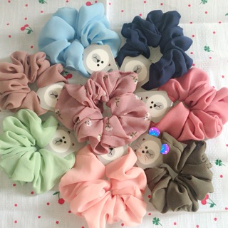[ SIÊU ĐẸP ] Cột Tóc Srunchies Vải Voan màu chuẩn, Dây buộc tóc Srunchies Vải Voan Đẹp ( pkt.shop)