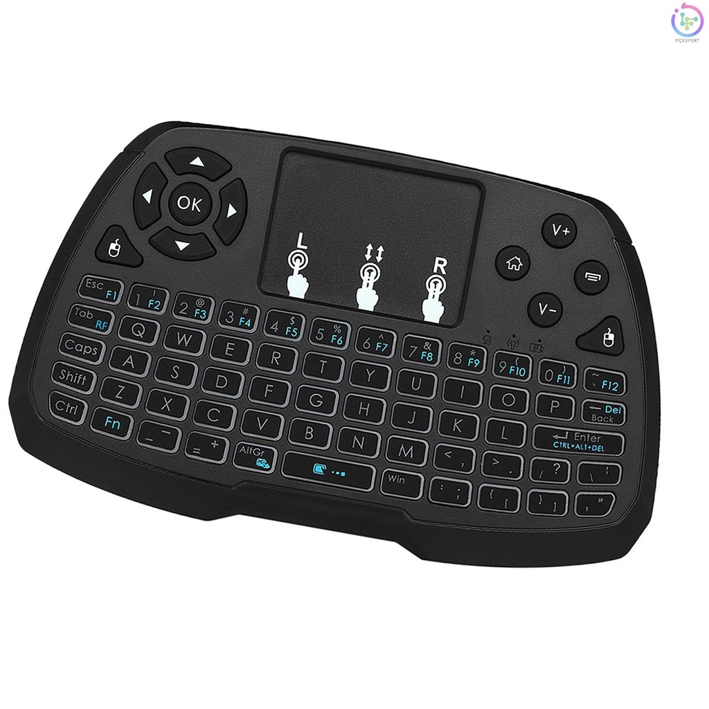 Bàn Phím Điều Khiển Không Dây 2.4GHz 4 Màu Có Đèn Nền Cho Android TV BOX Smart TV PC Notebook