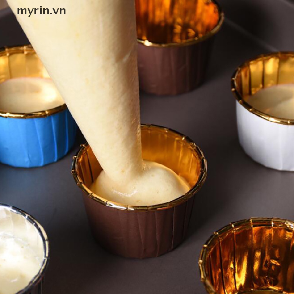 Set 50 CốC GiấY BạC NhiềU MàU 5039 Chuyên DụNg LàM BáNh Cupcake