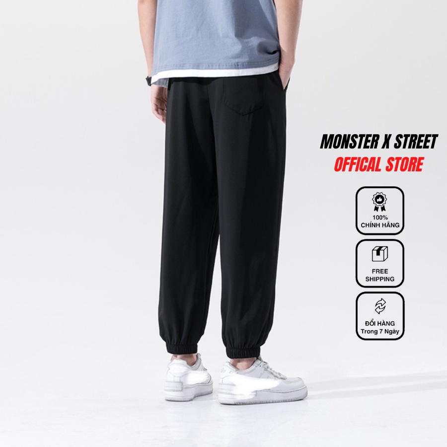 Quần jogger unisex Monster X Street bo gấu dáng thể thao xuông nam nữ nỉ bông bigsize basic pants NHIỀU MÀU