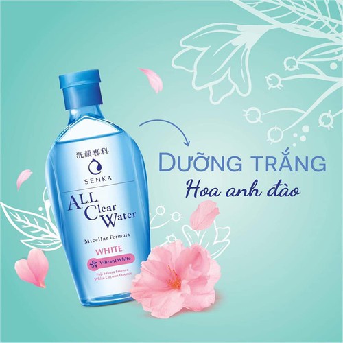 (SALE) Nước Tẩy Trang Senka All Clear Water White Vibrant White 230ML